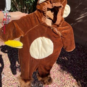 Plush Monkey With Banana Costume Infant Baby 12-18M